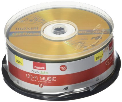 Maxell Music 32x 80 minute / 700MB CD-R Media for Audio - 30 Pack Spindle (625335)