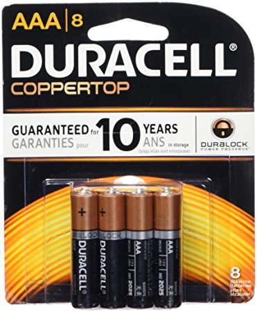 Duracell  Coppertop AAA Alkaline Batteries, 8 Count