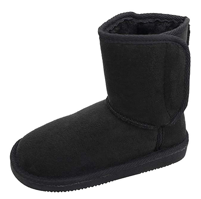 Arctic Paw Boys Girls Winter Boots Plush Sherpa Lined Faux Suede Kids Boots