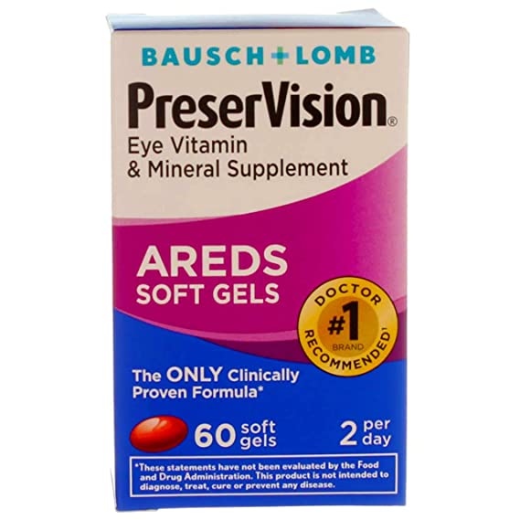 B&L Preservision Areds Sf Size 60ct Bausch & Lomb Preservision Areds Eye Vitamin And Mineral Supplement