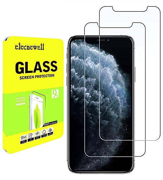 2 Pack Newell Screen Protector Glass for iPhone 11 Pro Max/iPhone Xs Max Tempered Glass Screen Protector for Apple iPhone 6.5 inch [3D Touch] [Case Friendly] [HD Clarity]