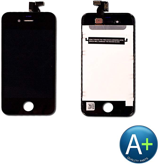 Group Vertical Replacement LCD Touch Digitizer Screen Assembly Compatible with Apple iPhone 4S (3.5") (Black) (A  Performance) (A1387)