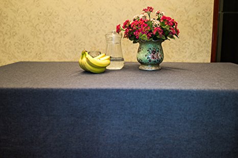 Ointime Faux Linen Rectangular Dinner Tablecloth 56x72'',Grey