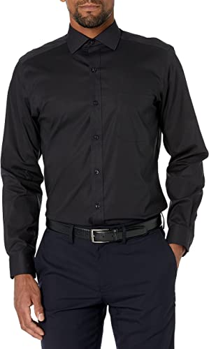 Buttoned Down Men's Tailored Fit Spread-Collar Stretch Non-Iron Dress Shirt