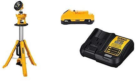 DEWALT DCL079B 20V MAX Cordless Tripod Light (Tool Only) with DCB230C 20V Battery Pack