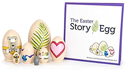 STORY EGG The Easter Colorful Nesting Toy with Resurrection Book – Great Christian or Catholic Gift for Children