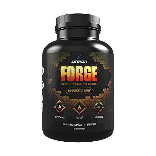LEGION Forge - Fat Burner For Men and Women, All Natural Fat Burner to Finally Get Rid of Belly Fat, Caffeine Free Fat Burner That Works, 45 Servings, 180 Capsules by Legion Athletics