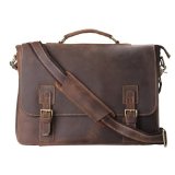 Kattee Leather Satchel Briefcase 16 Laptop Messenger Shoulder Bag Tote for Men