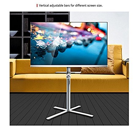 Loctek P4 Outdoor TV Cart LCD Monitor Stand Universal Rolling w/ DVD Plastic Shelf for Flat Screen Monitors