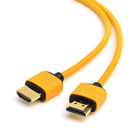 CPO® Ultra Slim/Flexible HDMI Cable, 4K, UHD (2.5m, Orange)