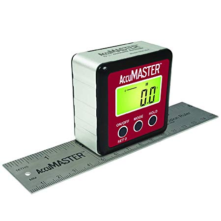 Calculated Industries 7534 AccuMASTER 2-in-1 Magnetic Digital Level and Angle Finder | Inclinometer | Bevel Gauge, Latest MEMs Technology, IP54 Dust and Water Resistant | Bonus 6” Precision Ruler