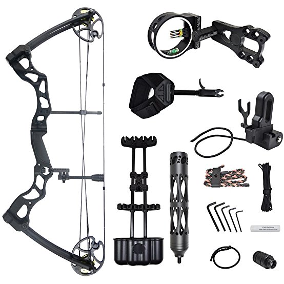 iGlow 40-70 lbs Black / Camouflage Camo Archery Hunting Compound Bow 175 150 60 55 30 lb Crossbow