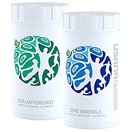 Usana CellSentials - With Usana InCelligence Technology Certified by OK Kosher-Vita-Antioxidant & Core Minerals, 112 Tablets Each