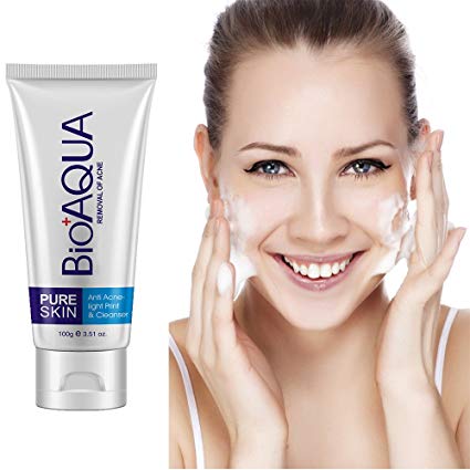 Bio Aqua Pure Skin Anti Acne Light Print Cleanser 3.5 Oz