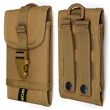 Ranboo 5 inch Premium Military 1000D Nylon Army waist Bag cellphone Hook Loop belt pouch holster for iphone 6s 6 plus 5s 5c Samsung Galaxy S5 S4 S6 Edge plus Note 5 4 3 LG G4 G3 MOTO X G(khaki)