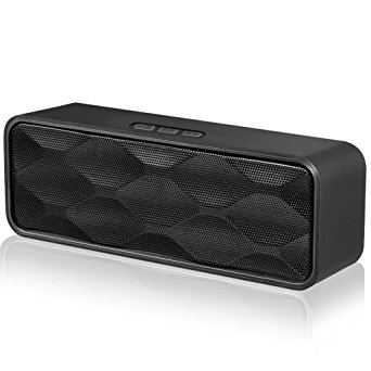 Actionpie Portable Wireless Outdoor Bluetooth Speaker K31 Black Waterproof Enhanced Bass, Built in Mic,water Resistant,Beach, Shower & Home