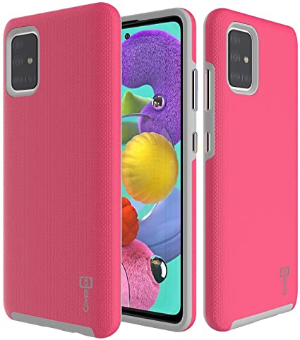 CoverON Slim Protective Rugged Series for Samsung Galaxy A51 Case - Hot Pink