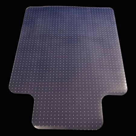 Z ZTDM Transparent 48" x 36" PVC Home Office Chair Mat with Lip for Carpet, No for Hard Floor