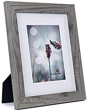 Scholartree Wooden Photo Grey 8x10 Picture Frame Without mat or 5x7 inches with mat