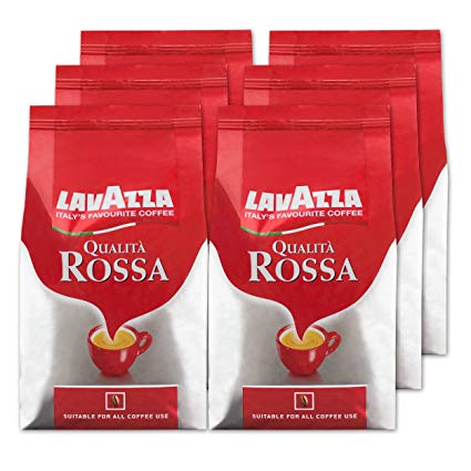 Lavazza Qualita Rossa Coffee Beans, Pack of 6, 6 x 1000g