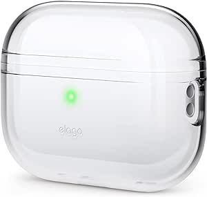 elago Coque Transparente Compatible avec Apple AirPods Pro 2ème Génération Étui - Housse de Protection, Antichoc, Ruban Gel Inclus, Recharge sans Fil, Réduit Le Jaunissement (Transparente)