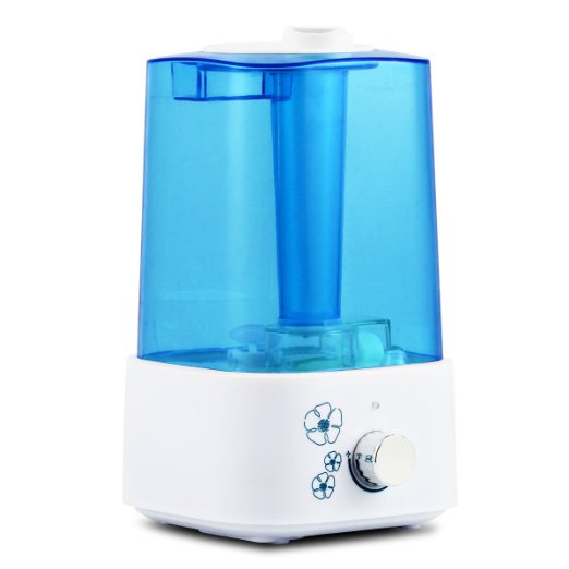 2.0L Ultrasonic Cool Mist Humidifier (20 Hours Continuous Capacity) Auto Shut-off/Night Light/Whisper Quiet Aromatherapy Oil Diffuser Ionizer Air Purifier for Baby Room Single Bedroom Home and Office
