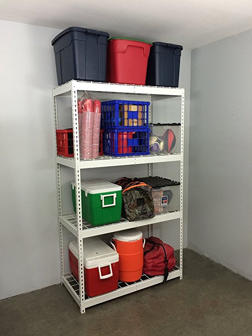 SafeRacks Garage Storage Rack | Steel Shelving Unit | 2'D x 4'W x 7'T