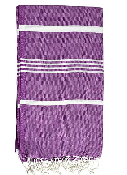 Nature Is Gift Turkish Peshtemal Towels Pestemal Towel Thin Camping Bath Sauna Beach Gym Pool Blanket Fouta Towels 100% Cotton Purple 4911