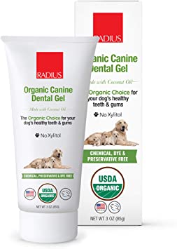 RADIUS Natural Pet - Organic Canine Dental Gel, Natural Dog Toothpaste, No Harsh Ingredients, Eco-Friendly (3 Ounce)