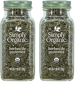 Simply Organic Herbs De Provence, 1-Ounce Jar, French Blend of Aromatic Savory, Thyme, Rosemary, Basil Tarragon & Lavender (Pack of 2)