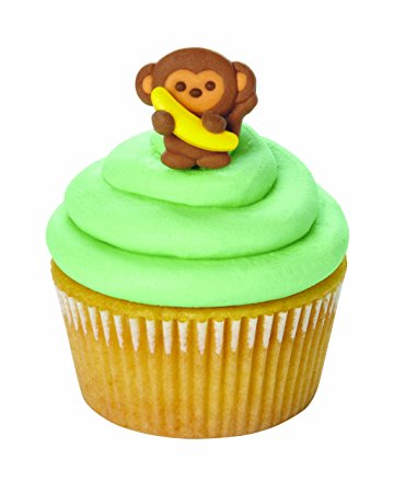 Wilton 710-6671 Monkey Royal Icing Decorations, 12 count