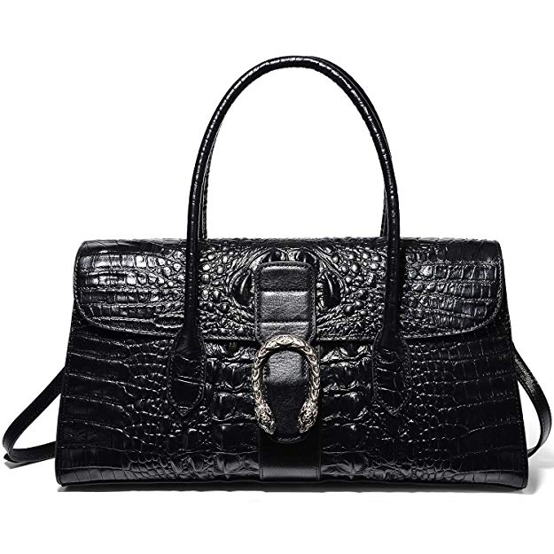 PIJUSHI Womens Top Handle Handbags and Purses Crocodile Bags for Laides