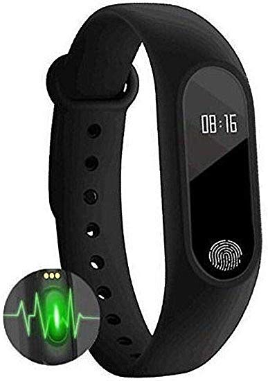 Tygot M2 Bluetooth Smart Band with Fitness Tracker, Heart Rate Sensor and Compatible with All Devices (Black)