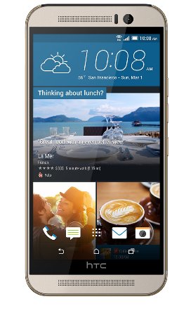 HTC One M9 Unlocked GSM 4G LTE 20MP Camera Smartphone, Gold