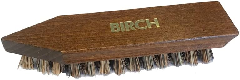 Birch Stiff Bristle Cleaning Brush - Shoe Boot Brush Mud Remover - Stiff Coco Bristles for Dirt and Mud off Outdoor Footwear