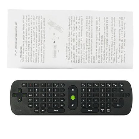 Optimal Shop MEASY RC11 24G Infrared RC Wireless Mini Mouse  Keyboard Black