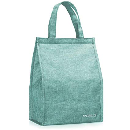 Lunch Bag, VAGREEZ Insulated Lunch Bag Large Waterproof Adult Lunch Tote Bag For Men or Women (Pale blue)