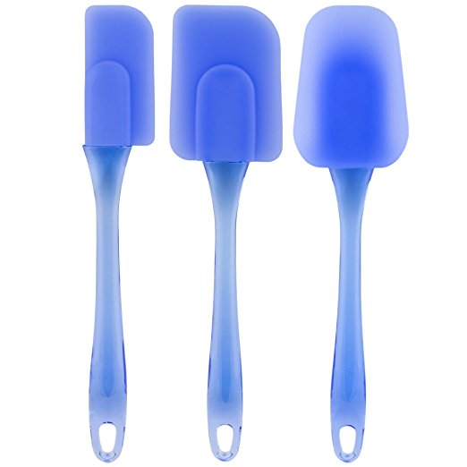 HomeLife Solutions Spatula Set of 3 pieces made of High Quality Silicone- Heavier duty than comparable brands!