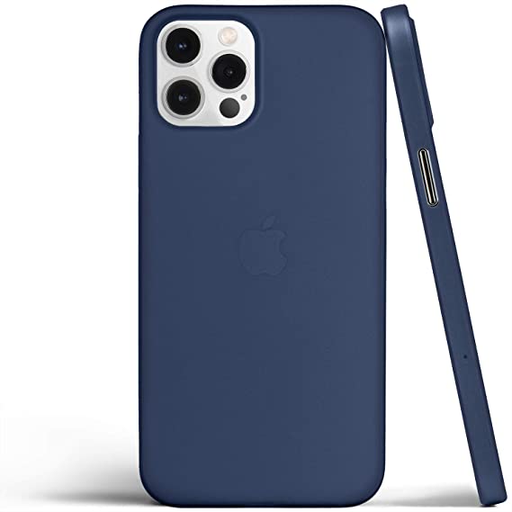 totallee Thin iPhone 12 Pro Max Case, Thinnest Cover Ultra Slim Minimal - for iPhone 12 Pro Max (2020) (Navy Blue)