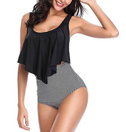 MITALOO Switmsuit Two Pieces Women Bathing Suits Racerback with High Waisted Bottom Tankini Set