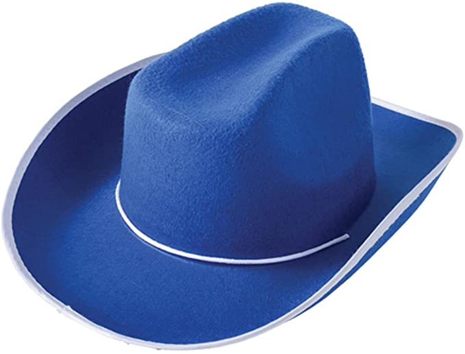 U.S. Toy Blue Felt Western Style Cowboy Hat Size Large