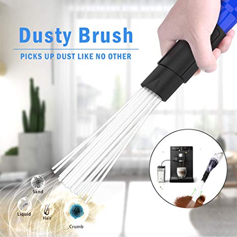 New Dust Daddy Universal Vacuum Head Dust Cleaner | Multi-Functional Cleaning Accessories Tubes, Tiny Cleaning Sweeper VAC Attachment Remover Tool Handy Flexible (Blue)