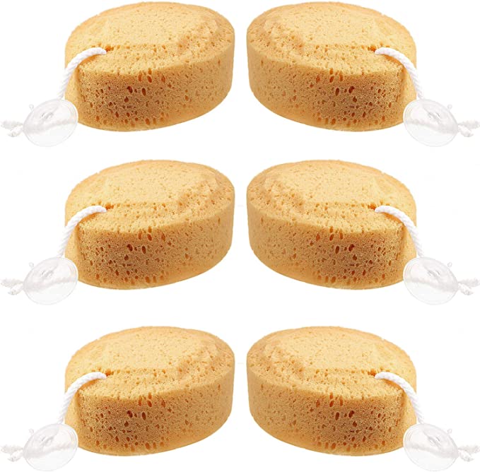 6 Pieces Foam Body Sponge Soft Exfoliating Bath Sponge Shower Sponge Body Scrubber for Adults and Kids Body Cleansing Supplies, 5.5 Inch