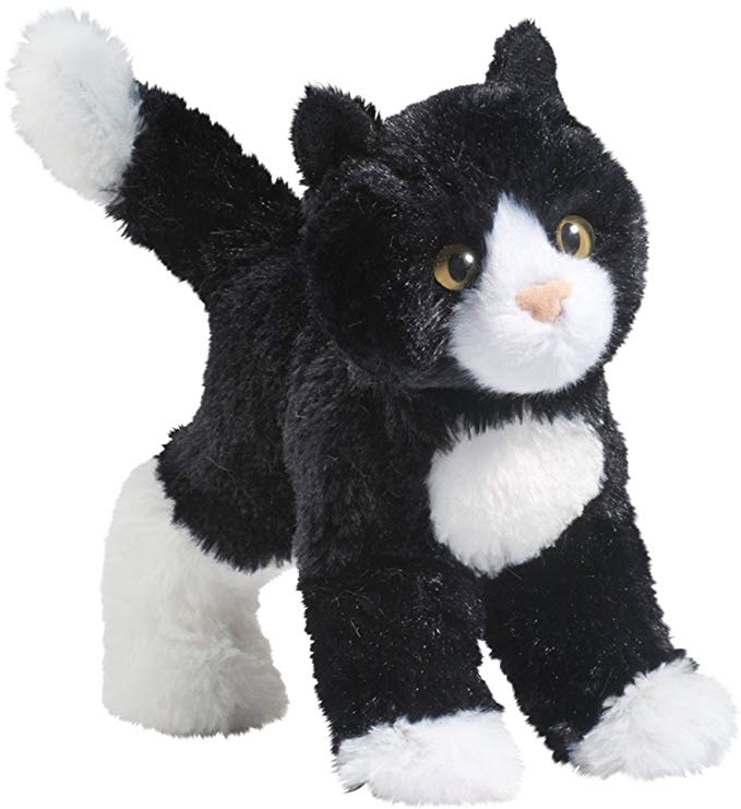 Cuddle Toys 4092 20 cm Long Snippy Black and White Cat Plush Toy