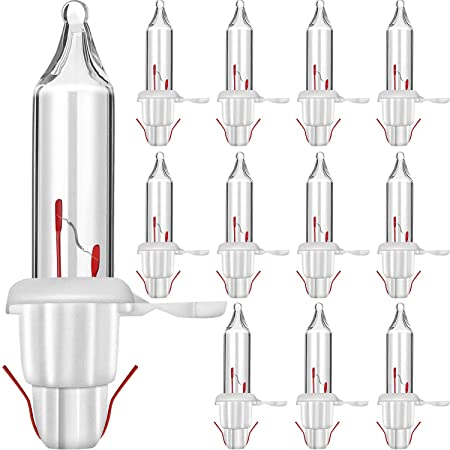 Mudder 100 Count Multi Replacement Bulbs, Wire Christmas Light Set Christmas Decorations, 2.5 Volt (Clear and White)