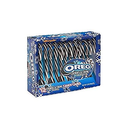 Spangler Oreo Flavored 12 Candy Canes - Cookies and Cream (Single Pack)