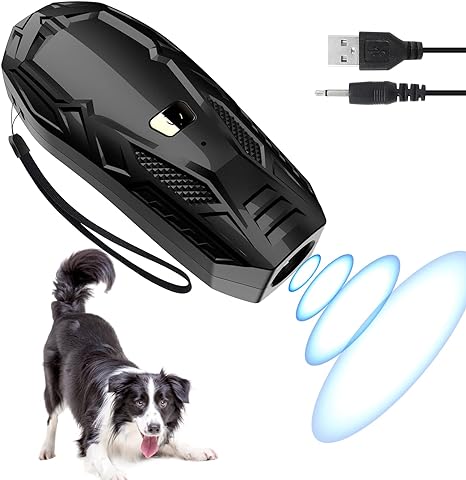 Anti Barking Device, Ultrasonic Dog Barking Deterrent Devices with Dual Frequency, More Effective Stop Dog Barking Device, Pet Gentle Anti Barking Device, Handheld Ultrasonic Bark Control Device