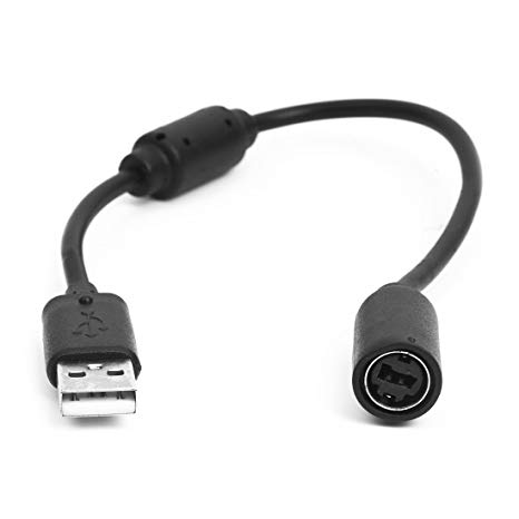 TOOGOO(R) New Premium Xbox 360 USB Breakaway Cable - Black