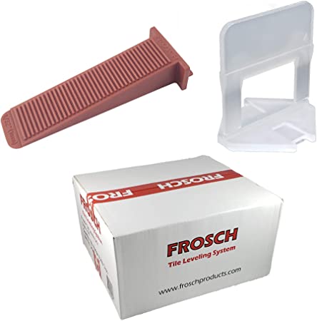 FROSCH Tile Leveling System Kit - 1/16" (1.5mm), 250 Clips & 100 Wedges