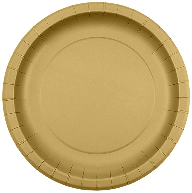 Jubilee 9-inch Paper Plates, 40 Count, Gold